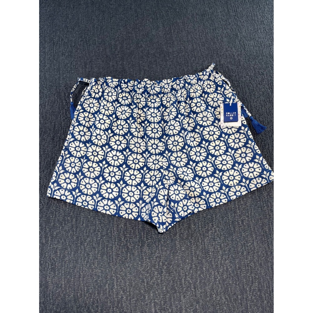Roller‎ Rabbit x Target Navy Daisy Floral Block Print Tassel Shorts Mens Medium
